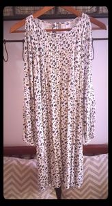 Floral open shoulder dress